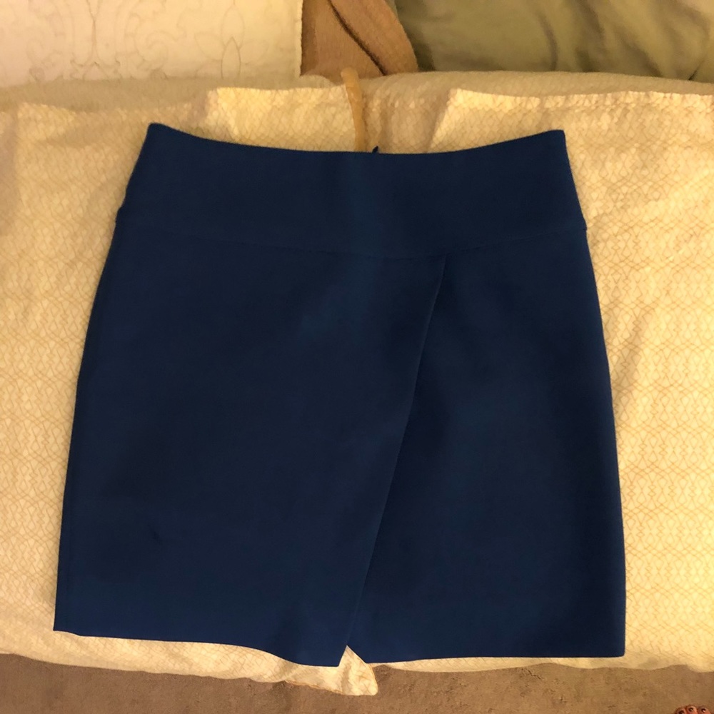 Royal blue Jcrew front slit skirt